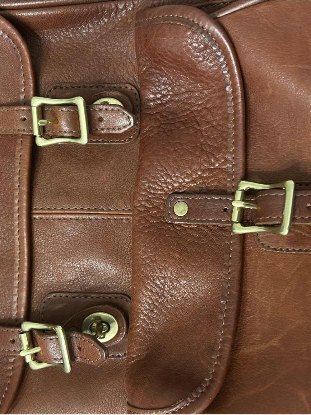 JW Hulme Continental Backpack Made In USA Genuine Brown Leather. Like New - Picture 13 of 13